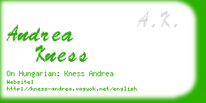 andrea kness business card